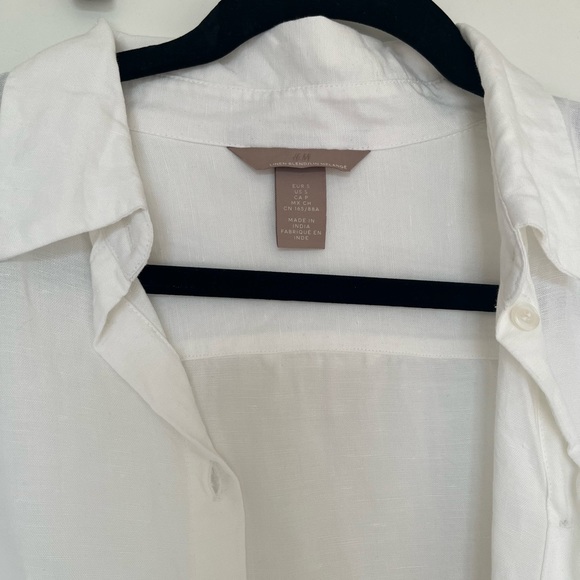 Oversized linen button up top - Picture 5 of 6